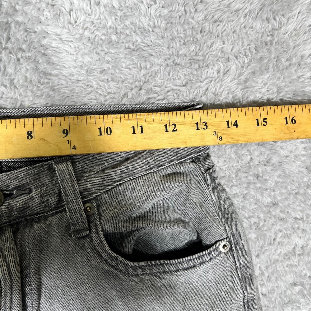 Uniqlo Jeans Womens 24 Gray Wide Leg High Rise Denim Pants Baggy - Picture 4 of 8